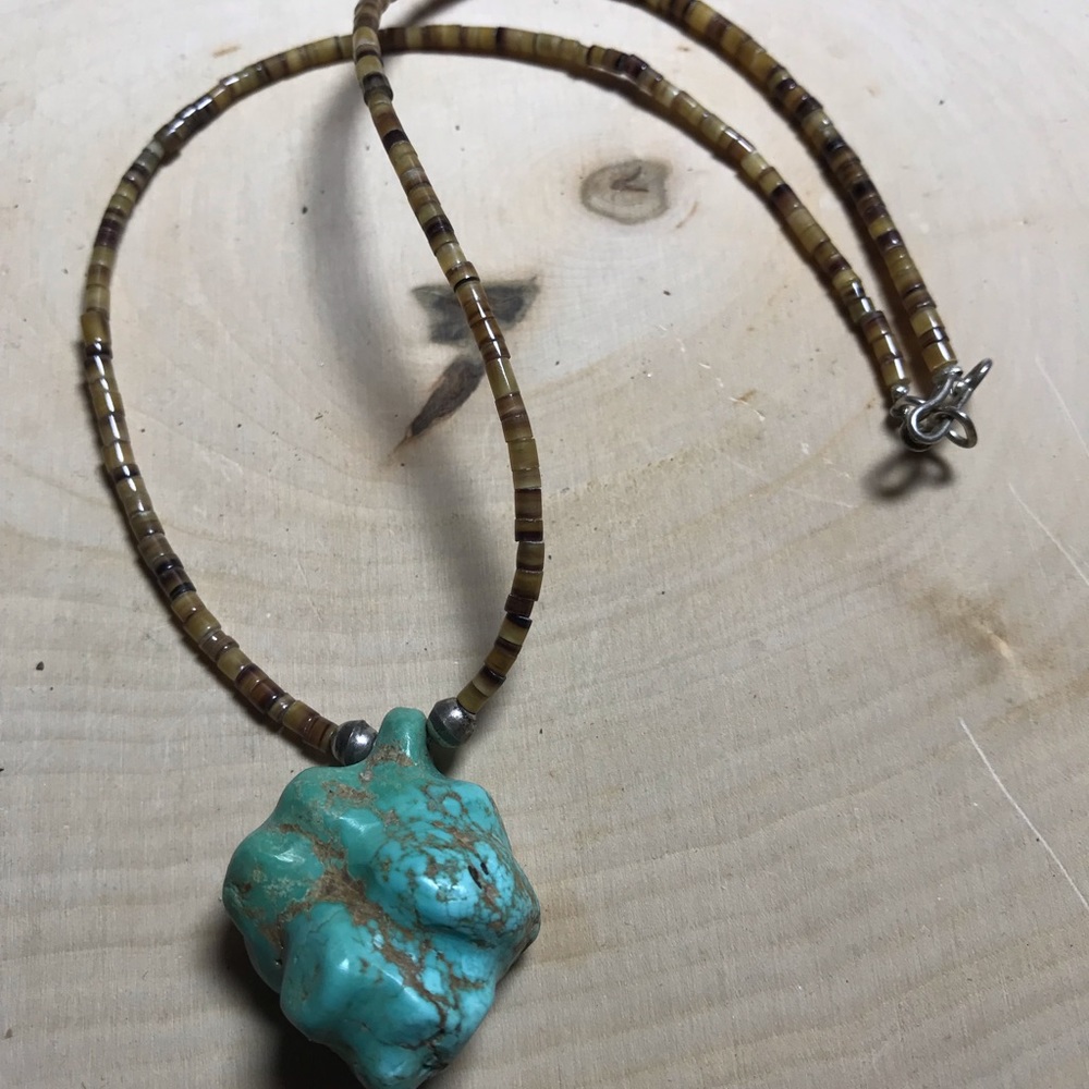 COPY - Heishee and turquoise nugget necklace